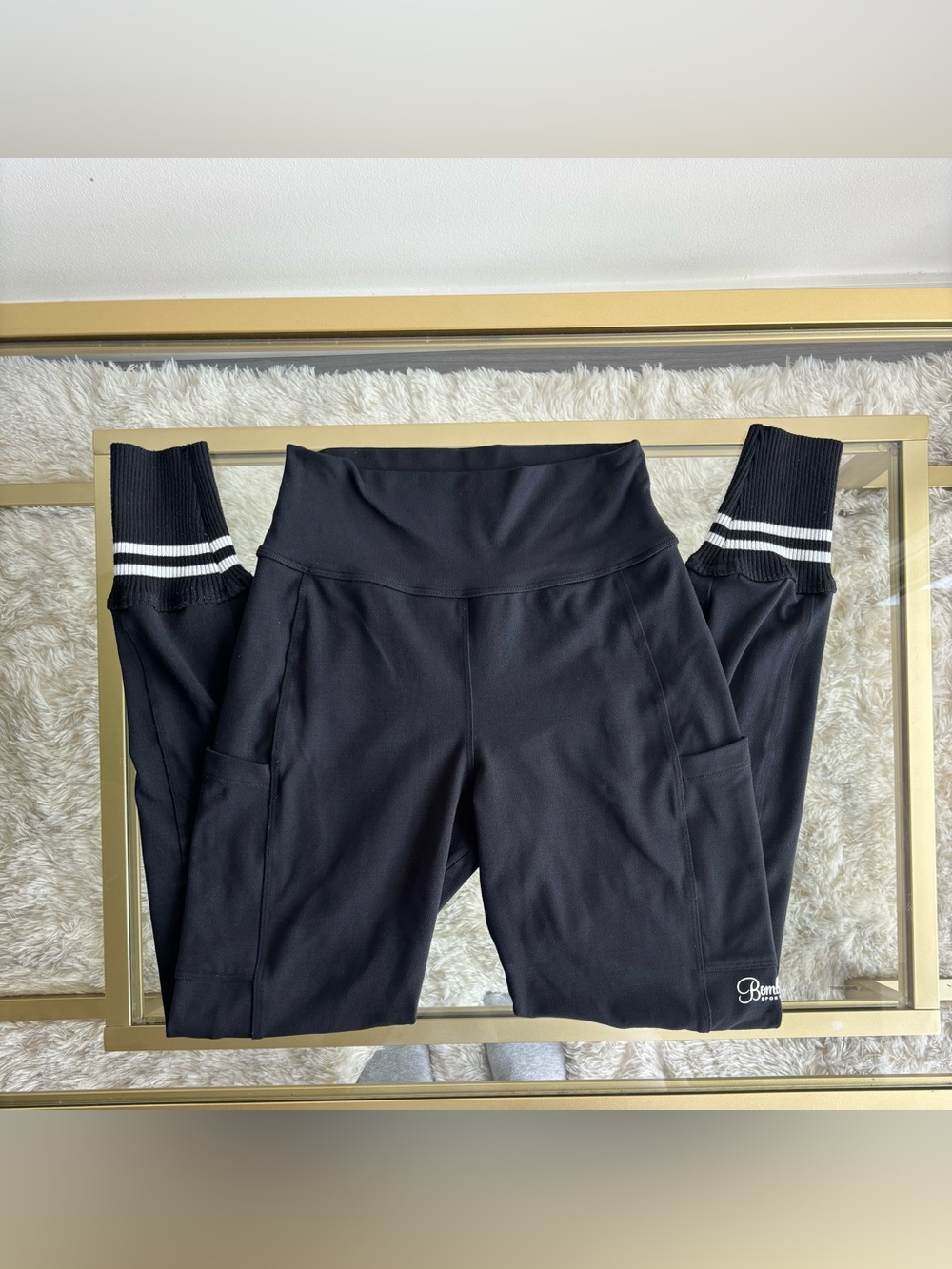 Bombshell Sportswear Black Leggings with ankle socks size medium
